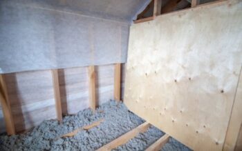 Cellulose TAP Insulation on an attic floor
